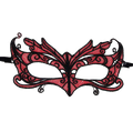 Queen Lingerie - Máscara de Renda com Detalhes Vermelhos