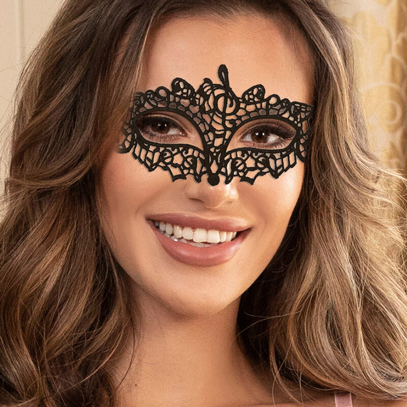 Queen Lingerie - Máscara de Renda Preta Modelo 2
