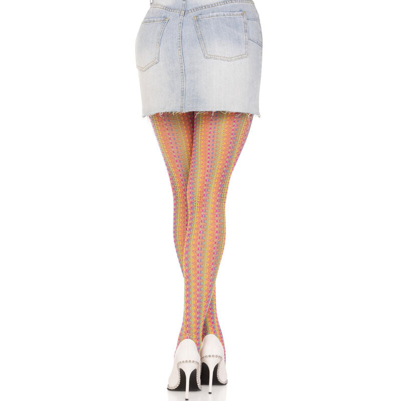 Leg Avenue - Meias de Crochê Multicolor