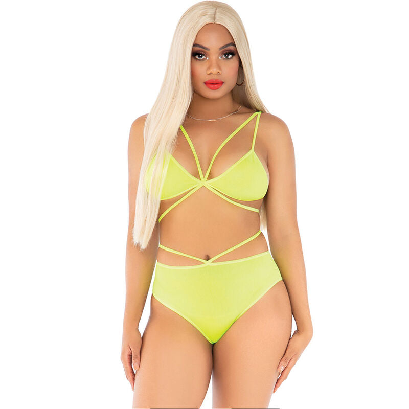 Leg Avenue - Top e Calça Amarelo com Alças
