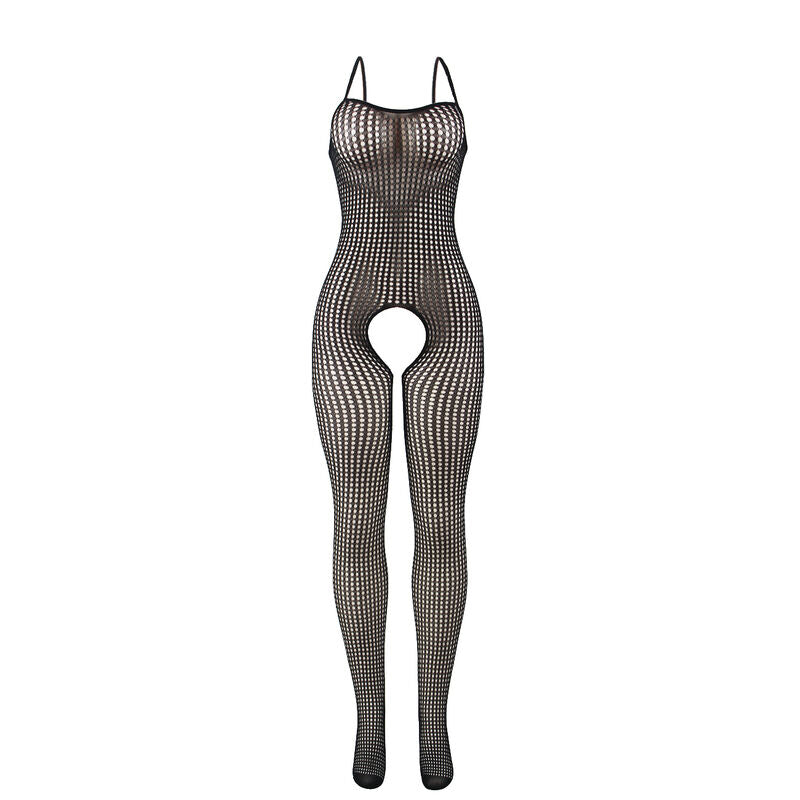 Subblime - 951726 Elastischer Netz-Bodystocking ohne Schritt Schwarz Einheitsgröße