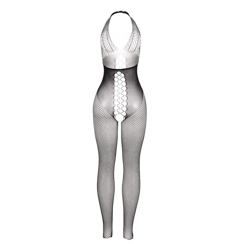 Subblime - 951832 Bodystocking mit offenem Rücken und Kreuzdetails Schwarz Einheitsgröße