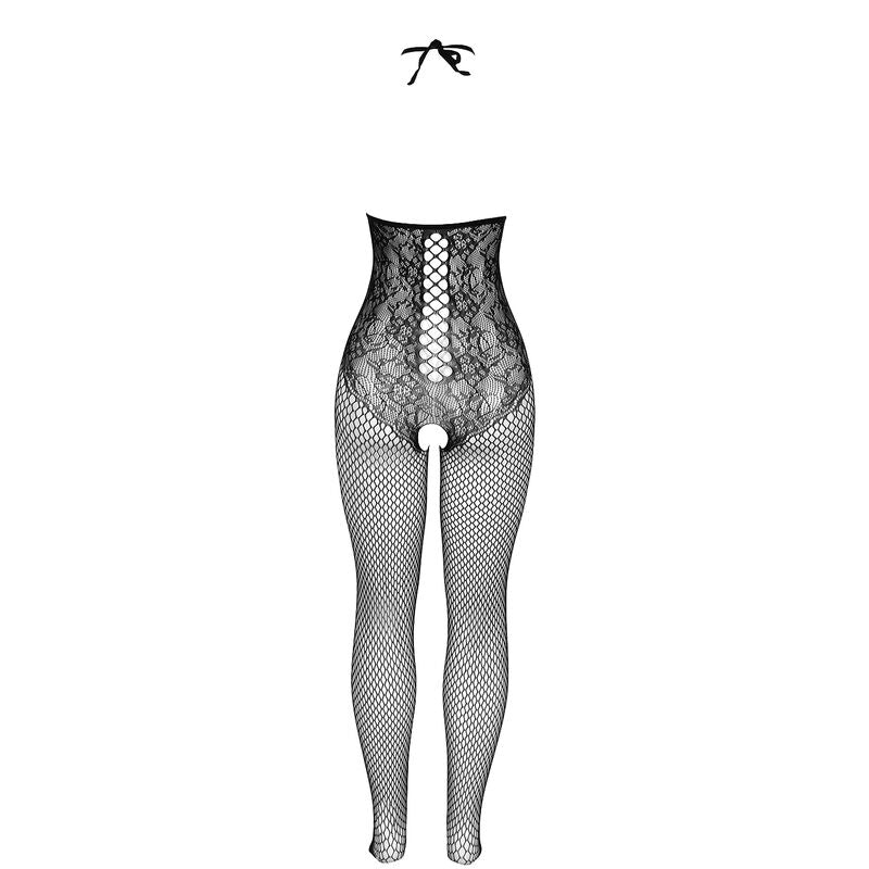 Subblime - 951849 Netz-Bodystocking mit Neckholder-Ausschnitt Schwarz Einheitsgröße