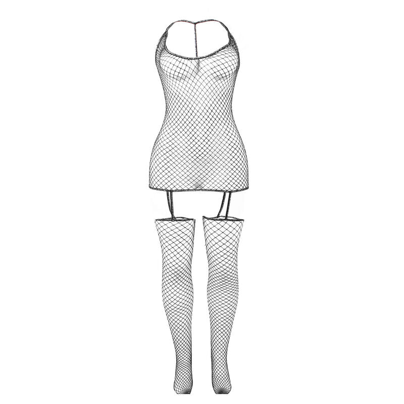 Subblime - 951955 Glitzernder Netz-Bodystocking Einheitsgröße