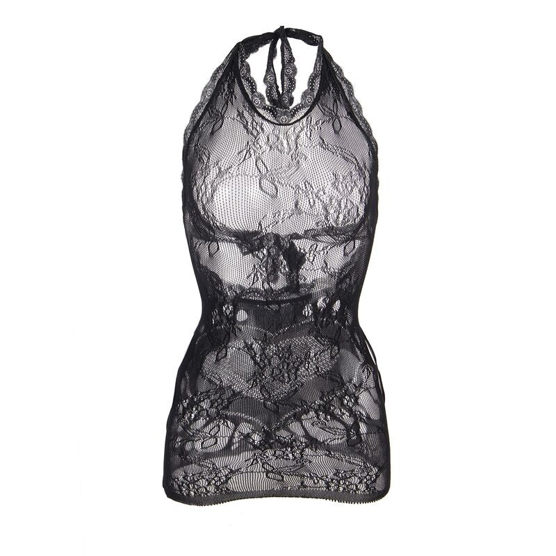 Subblime - 952075 Kurzes Netz-Kleid mit Rückendetail und Herz Schwarz Einheitsgröße
