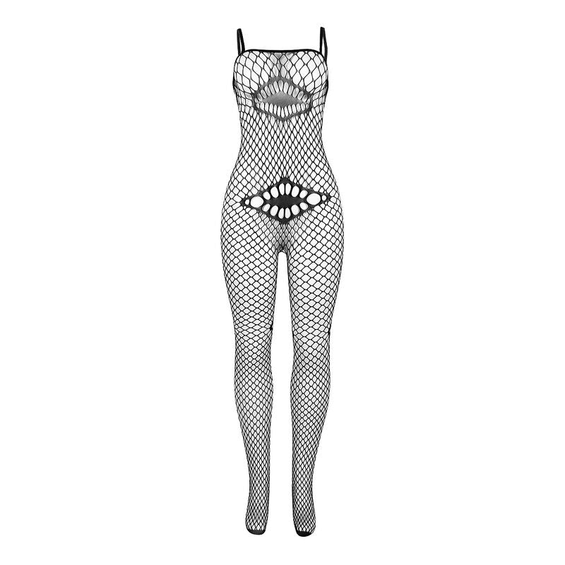 Subblime - 952112 Bodystocking de Rede com Detalhes No Peito e Barriga Preto Tamanho Único