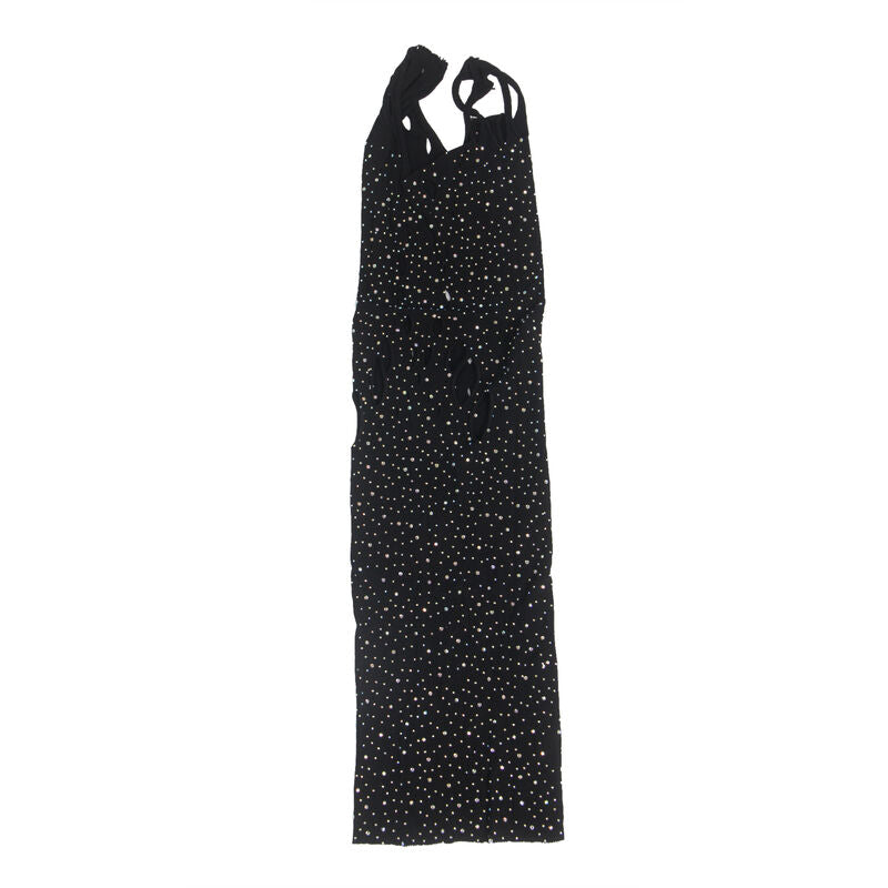 Subblime - 952198 Netz-Kleid mit glänzenden Diamanten Schwarz Einheitsgröße