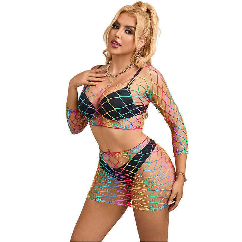 Subblime - 952440 2-teiliges Netz-Set Langarm Regenbogen Einheitsgröße
