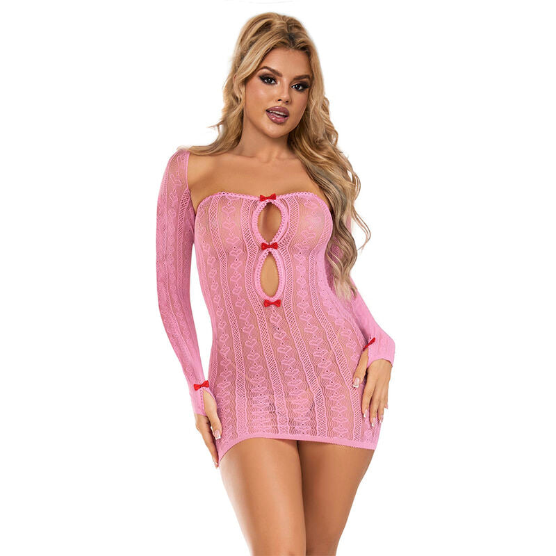 Subblime - 952471 Rosa Netz-Kleid Einheitsgröße