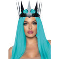 Leg Avenue - Maleficent Krone aus Kunstleder mit Nieten Schwarz
