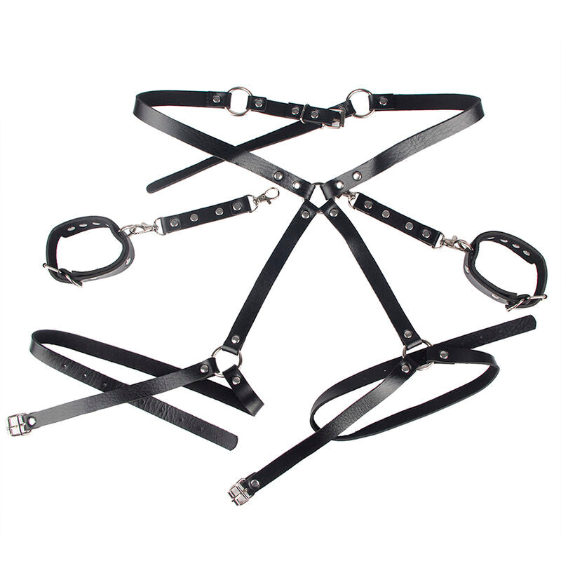 Subblime - 953690 Bondage-Gürtel mit Handschellen Schwarz Einheitsgröße