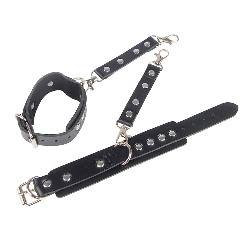 Subblime - 953690 Bondage-Gürtel mit Handschellen Schwarz Einheitsgröße