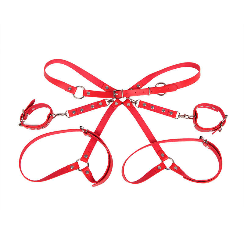 Subblime - 953706 Algemas com Cinto Bondage Vermelho Tamanho Único
