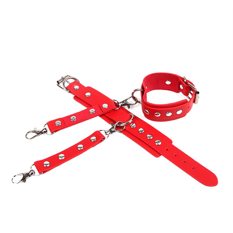 Subblime - 953706 Algemas com Cinto Bondage Vermelho Tamanho Único