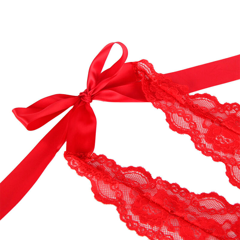 Subblime - 953980 Body Sexy com Babados + Cinto Vermelho L/XL