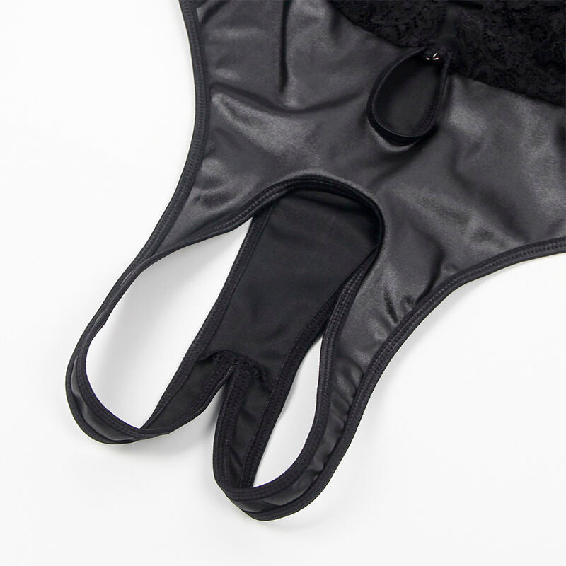 Subblime - 954383 Body Sexy com Cinta-Liga Preto S/M