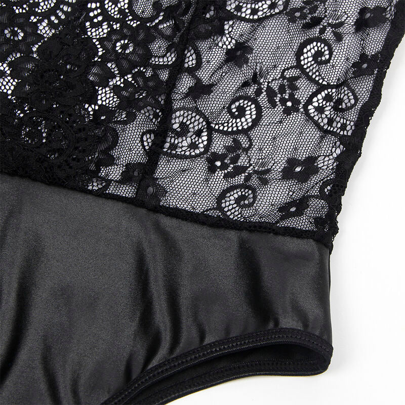 Subblime - 954383 Body Sexy com Cinta-Liga Preto S/M