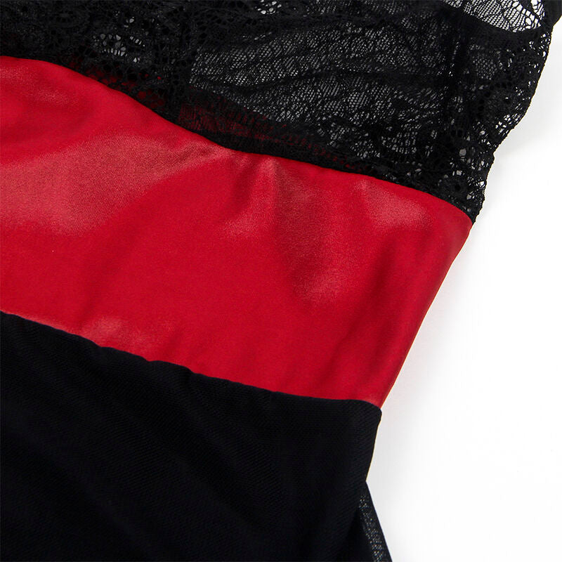 Subblime - 954437 Schwarzes Spitzen-Bondage-Kleid L/XL