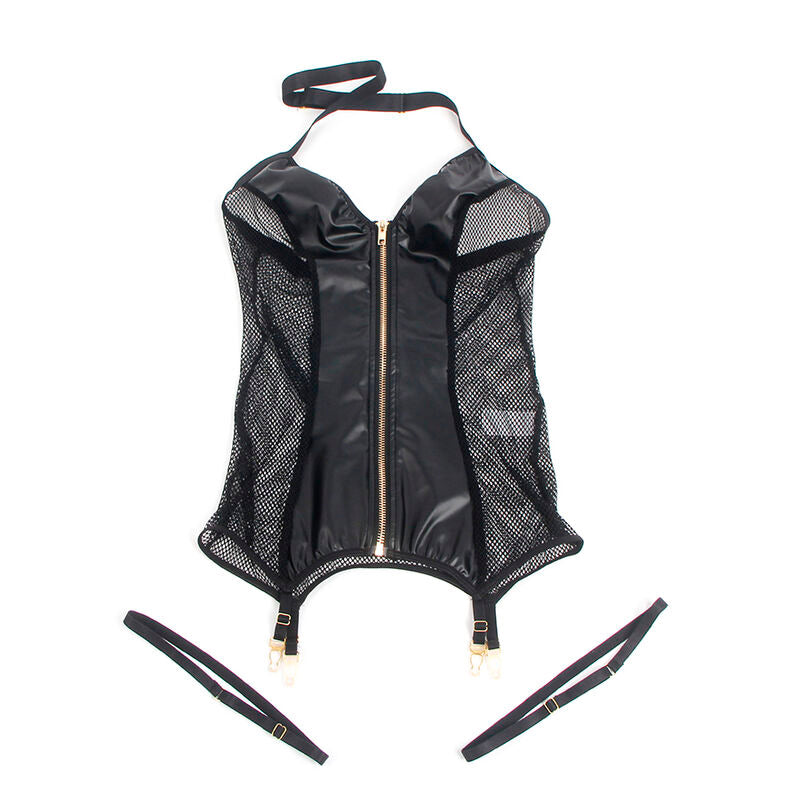 Subblime - 954444 Vestido Sexy de Malha Couro Preto S/M