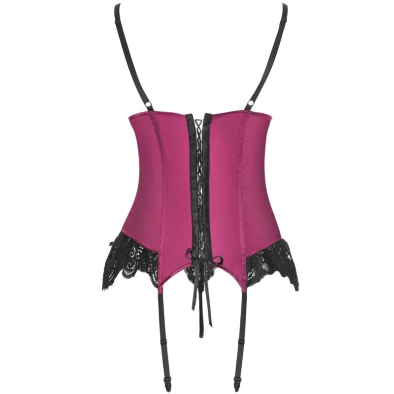 Livco Corsetti Fashion - Agrafena Cf 90436 Corset + Tanga Borgonha S/M