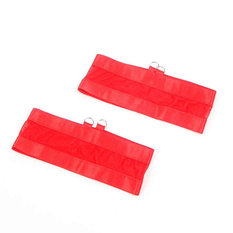 Subblime - 955267 Roter Bondage-BH mit Strumpfhalter-Set L/XL