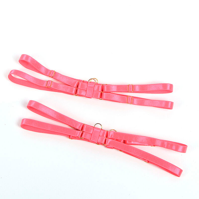 Subblime - 955304 BH-Set mit Halsband und Beindetails Neonrosa L/XL