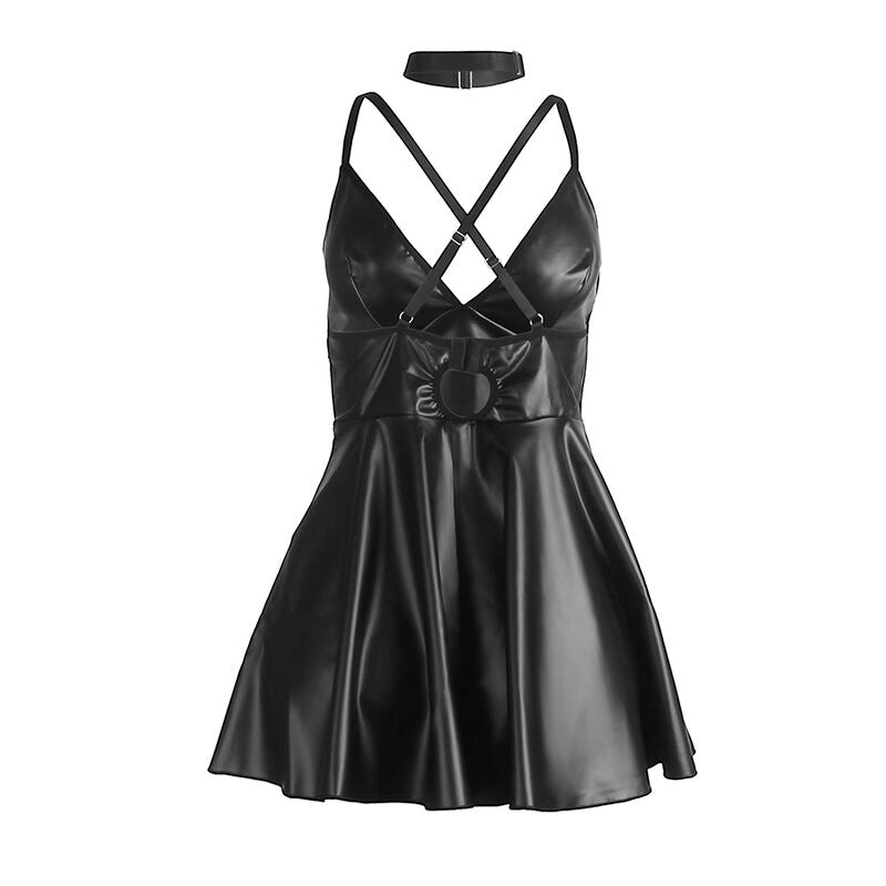 Subblime - 955380 Kleid mit schwarzen Lederriemen L/XL