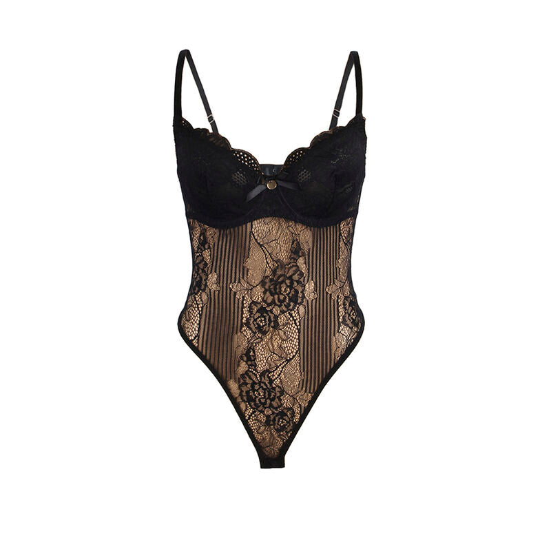 Subblime - 955618 Bodysuit de Renda com Fecho de Baixo Preto S/M