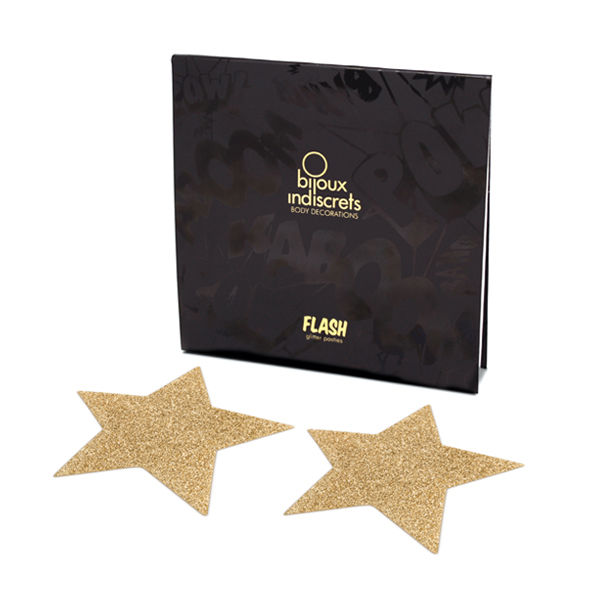Bijoux - Indiscrets Flash Golden Star Brustwarzenabdeckungen