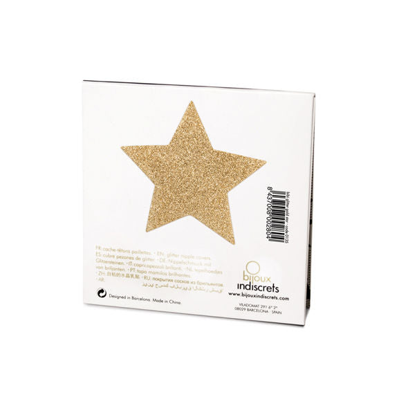 Bijoux - Indiscrets Flash Golden Star Brustwarzenabdeckungen
