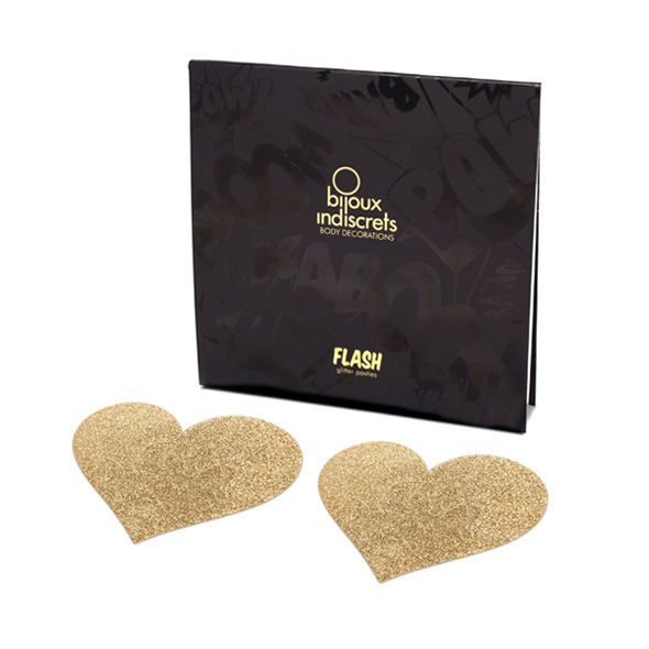 Bijoux - Indiscrets Flash Golden Heart Brustaufkleber