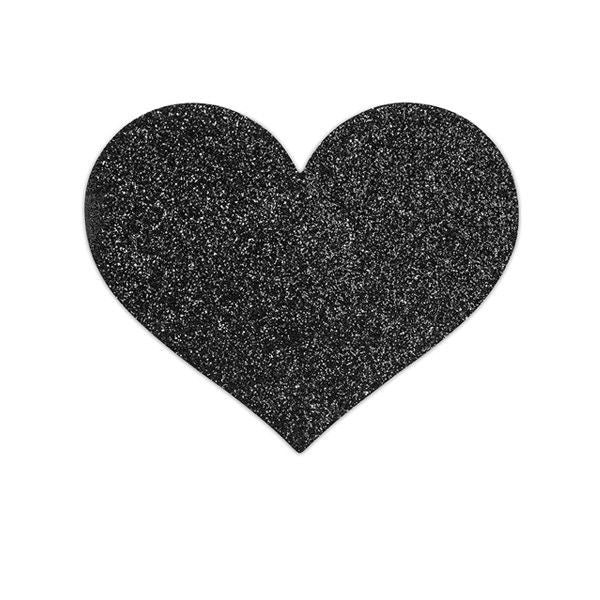 Bijoux - Indiscrets Flash Black Heart Nipple Pasties