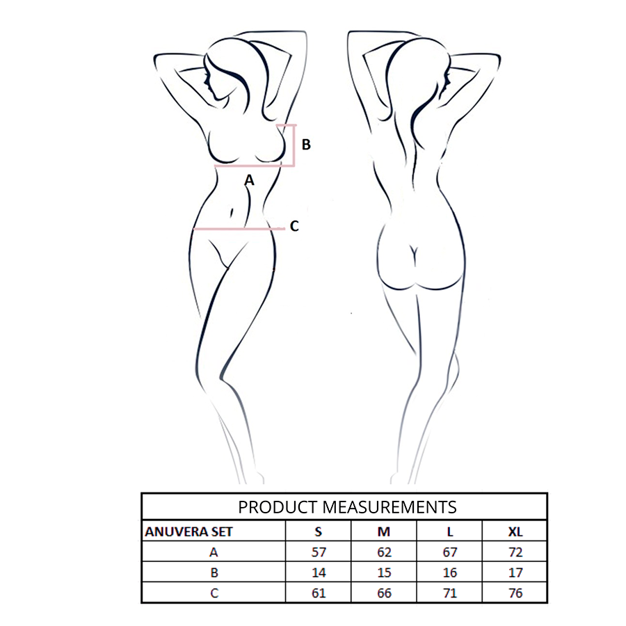 Passion - Conjunto de Sutiã + Tanga Anuvera Branco P/M