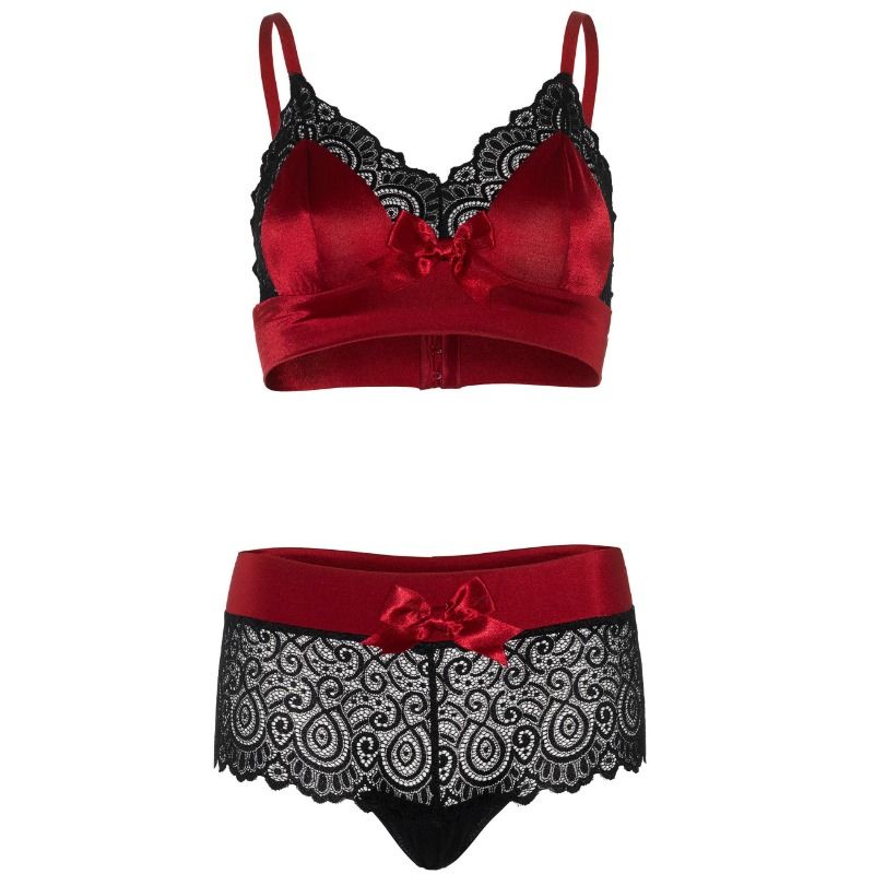 Leg Avenue - 2-teiliges Set Schwarz und Rot S/M