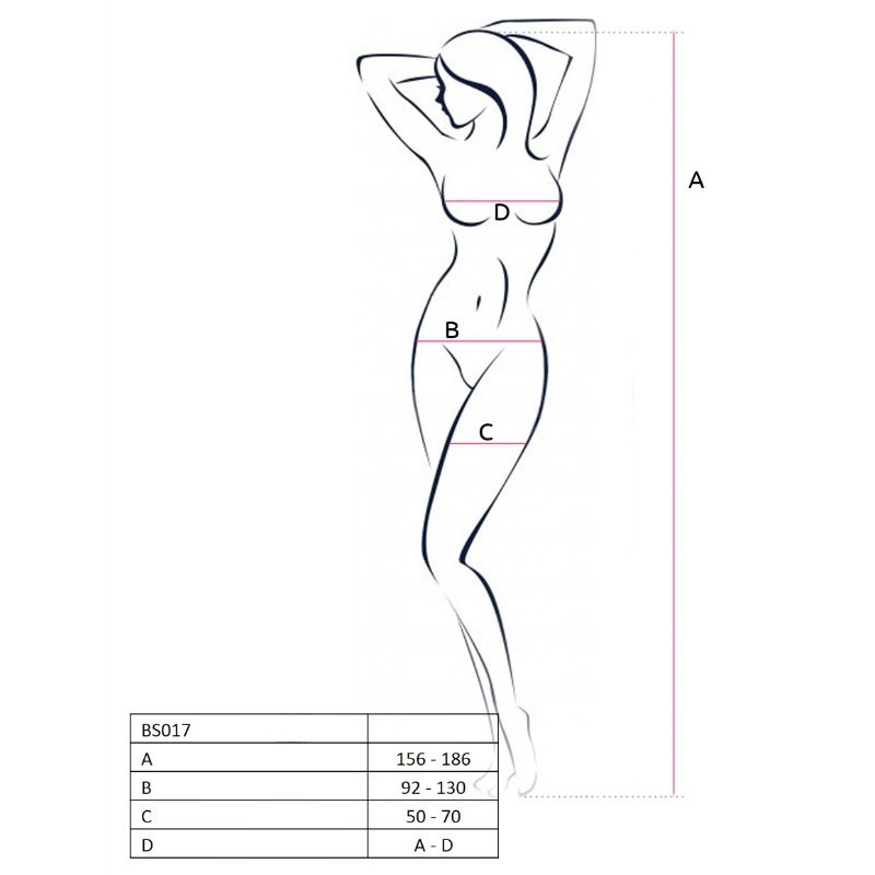 Passion - Damen BS017 Bodystock Weiß Einheitsgröße