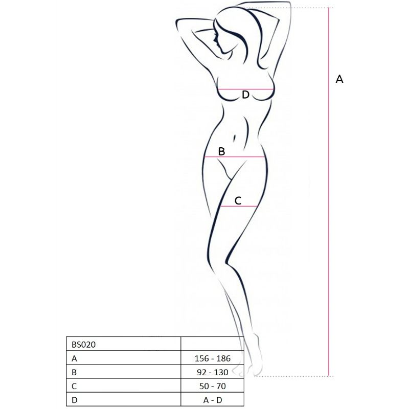 Passion - Woman BS020 Bodystock Branco Tamanho Único