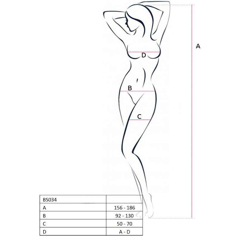 Passion - Woman BS034 Bodystock Branco Tamanho Único