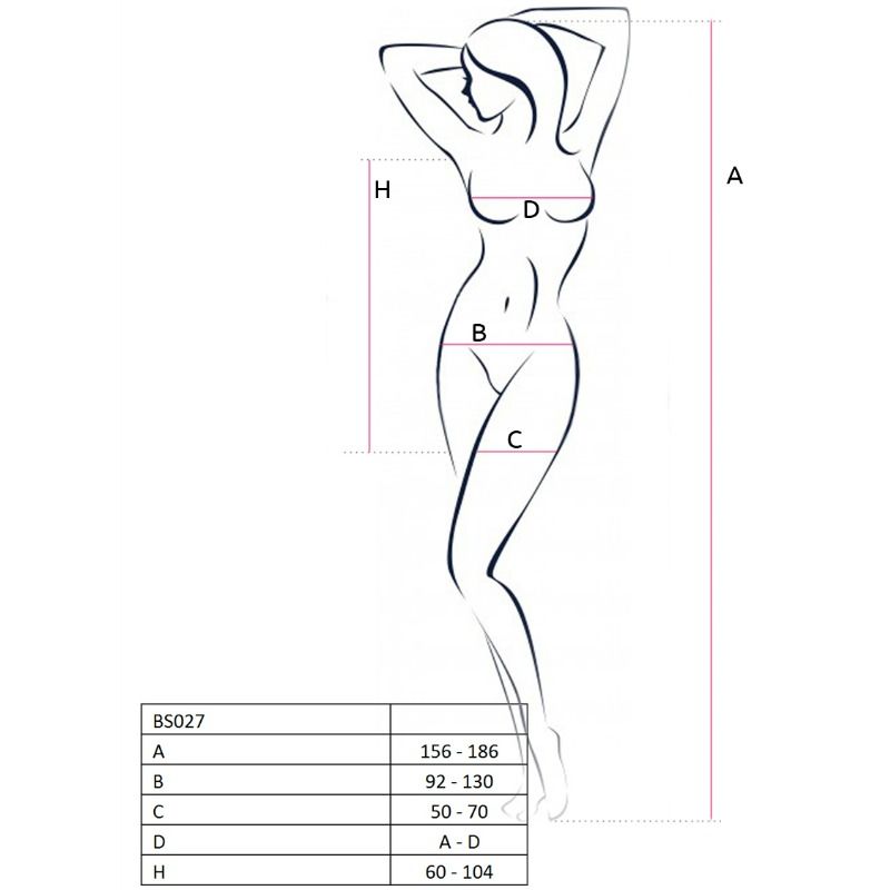 Passion - Mulher BS027 Vestido Preto Estilo Bodystocking Tamanho Único