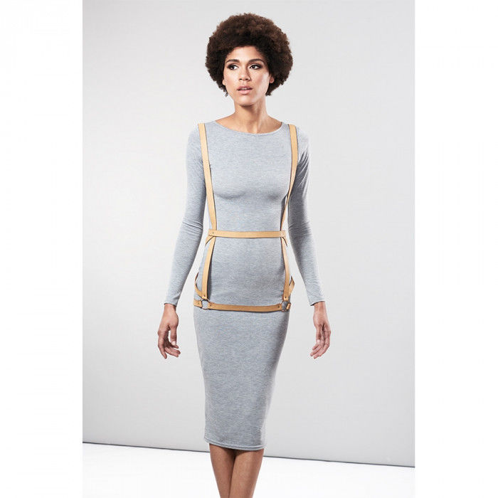 Bijoux - Indiscrets Maze Harness Forma de Vestido - Marrom