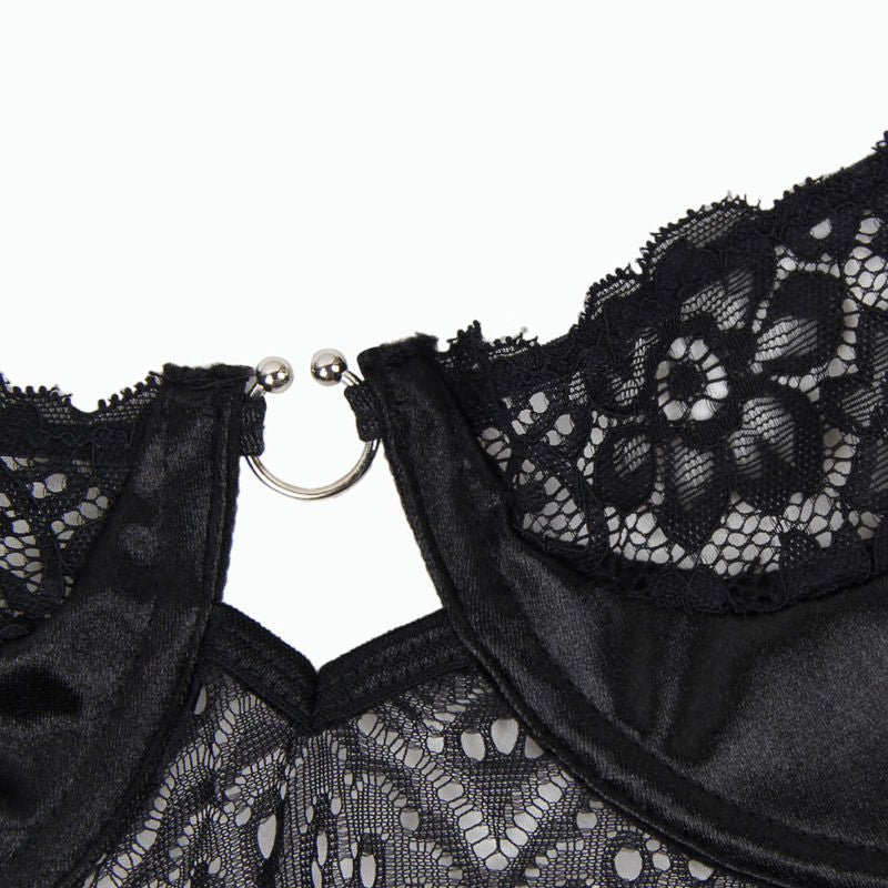 Subblime - Corset Corset e Correia Preta L / XL