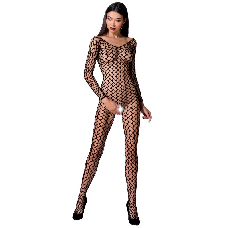 Passion - Woman BS068 Bodystocking Preto Tamanho Único