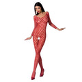 Passion - Damen Bodystocking BS077 Einheitsgröße Rot